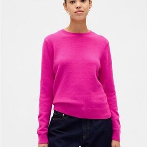 GAP CashSoft Crewneck Sweater | Vibrant Pink | Size XS